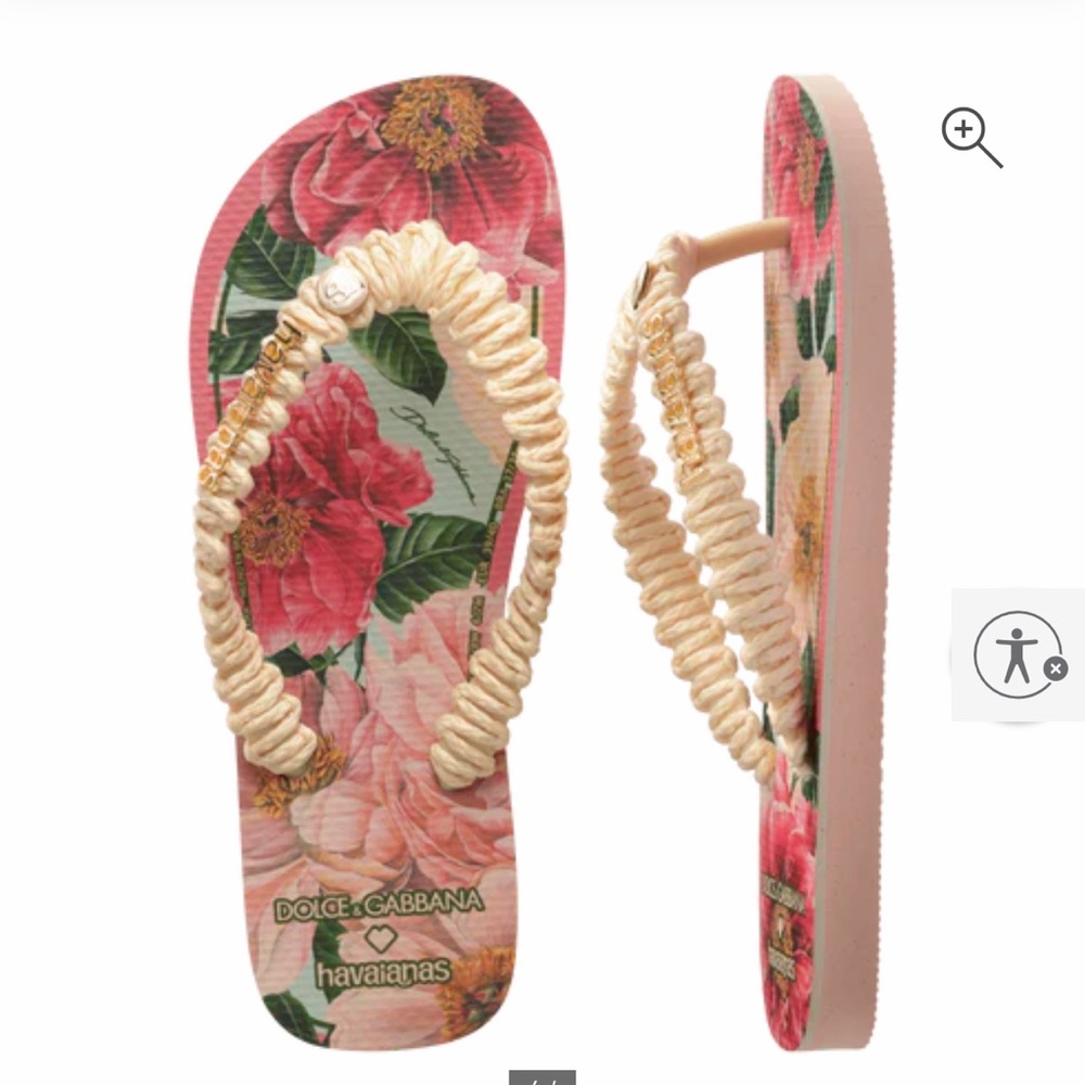 Sold out! Dolce & Gabbana Pink and Cream Sandals with Floral Design